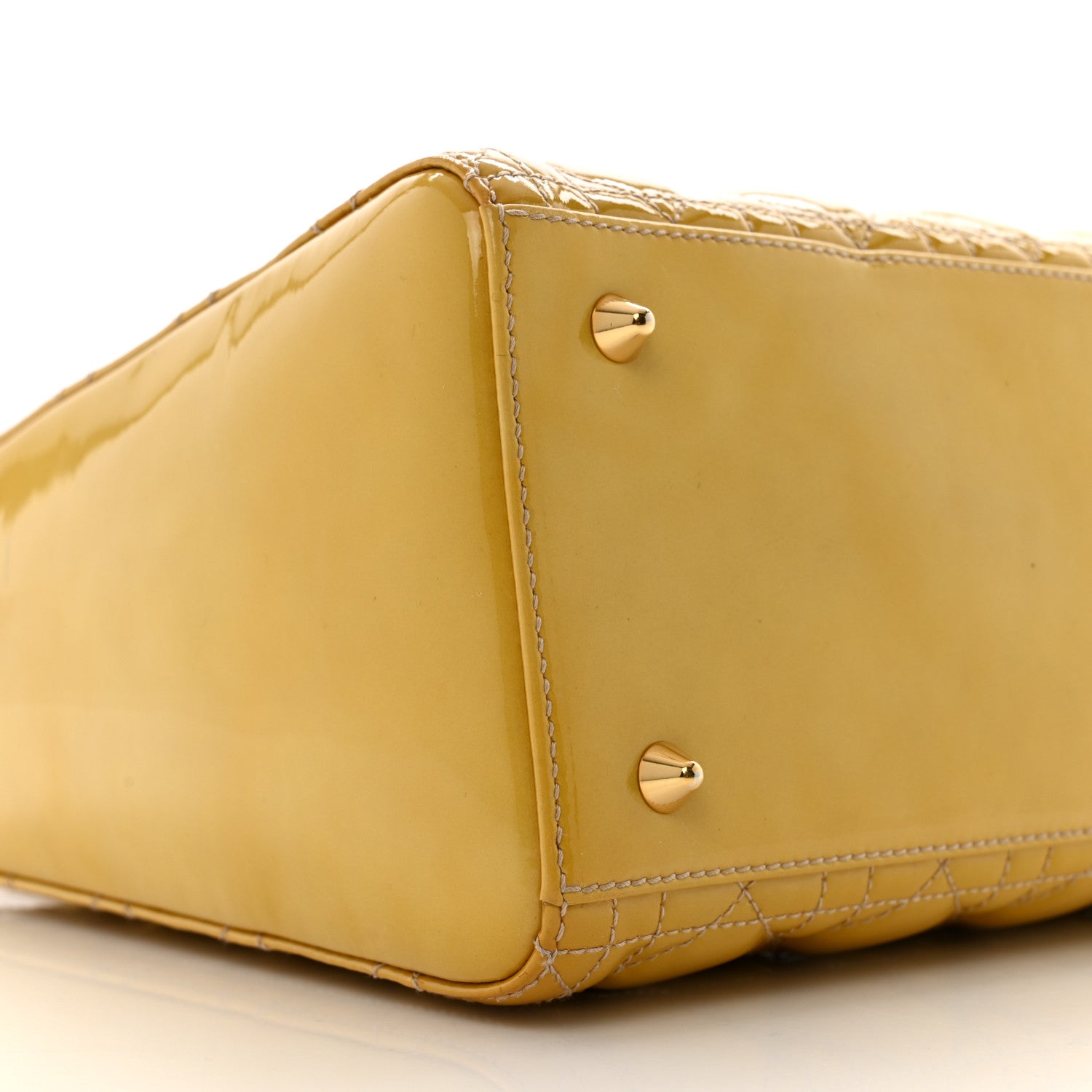 Christian Dior Patent Cannage Medium Lady Dior Beige 9 of 14