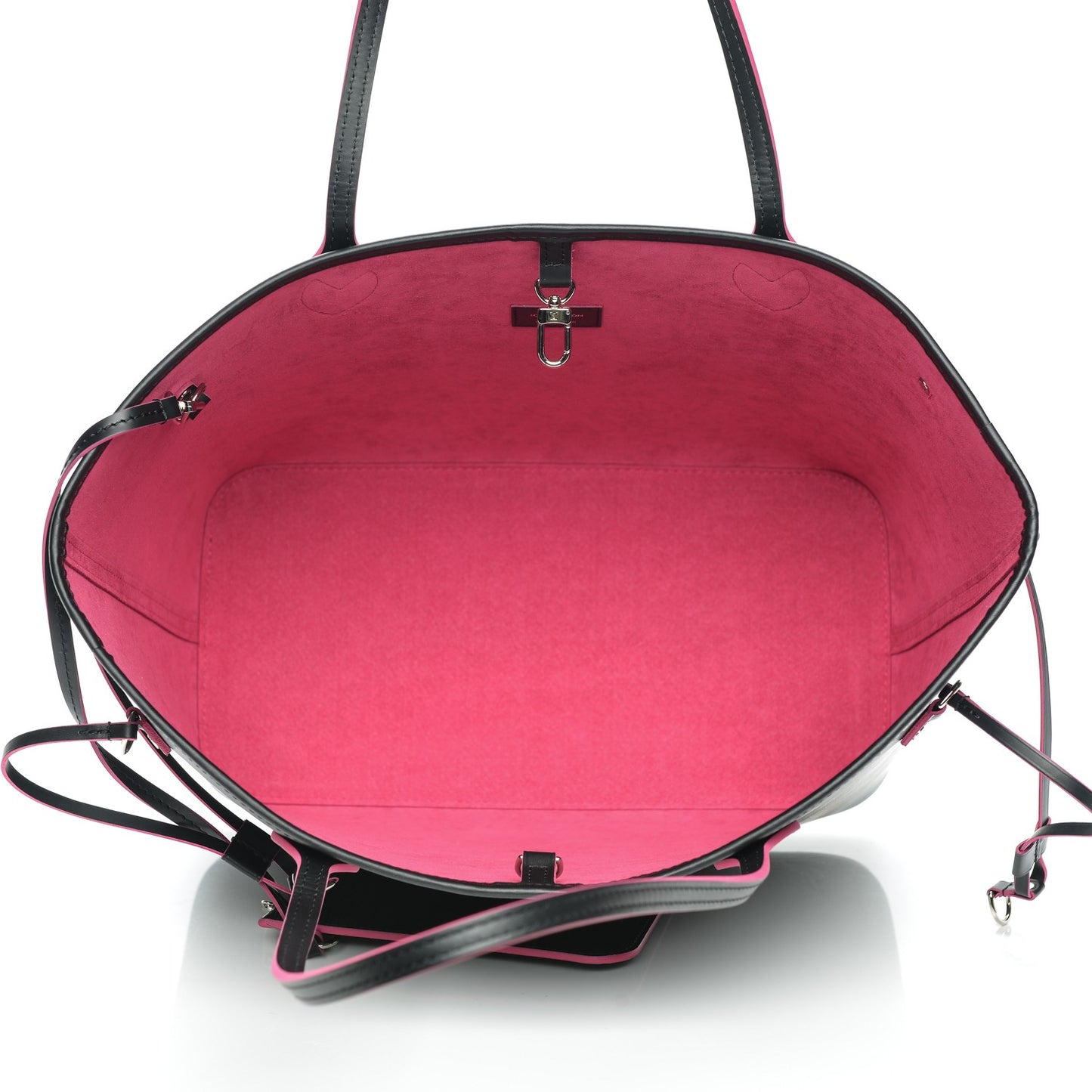 Epi Neverfull MM Black Hot Pink