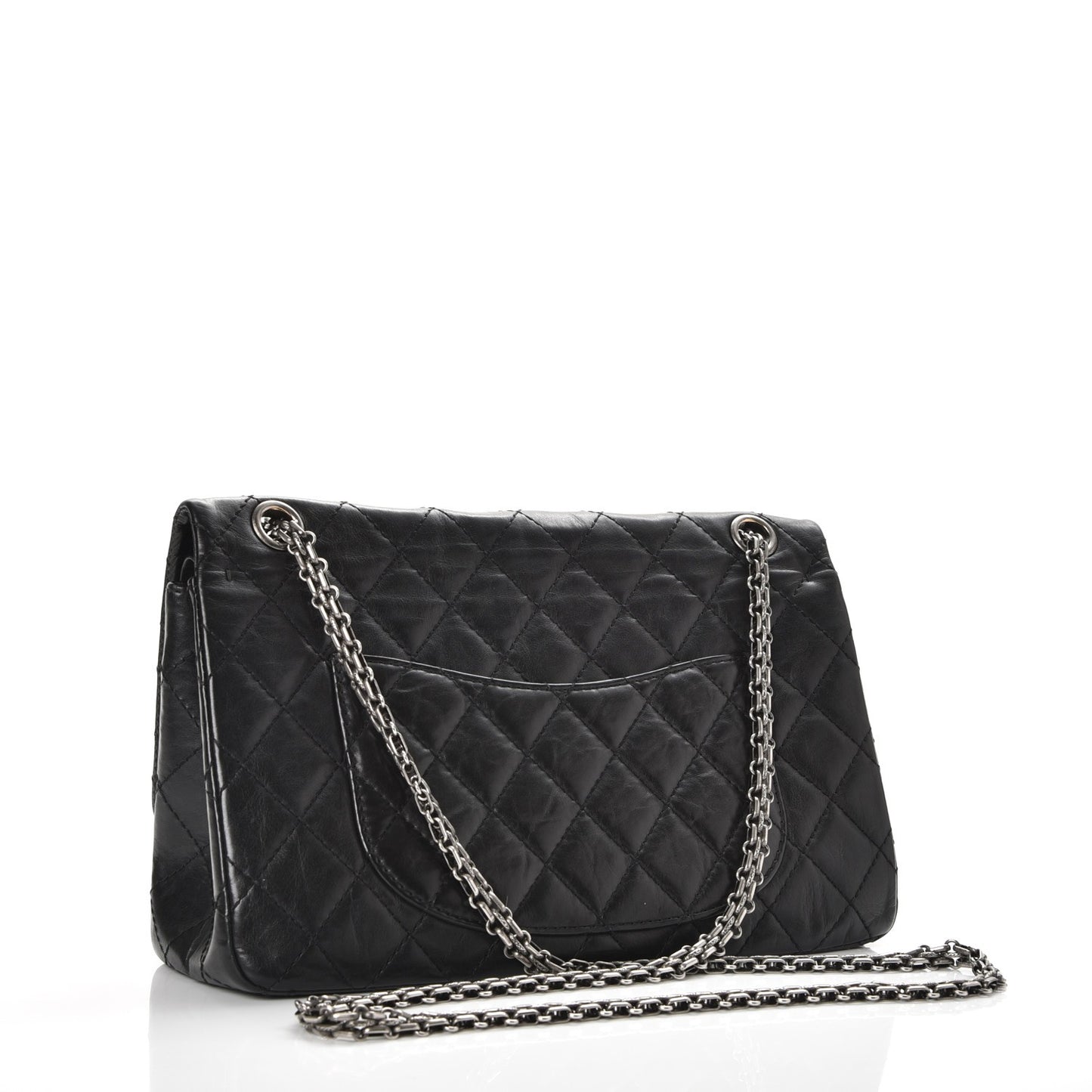 Aged Calfskin Quilted 2.55 Reissue 226 Flap Black