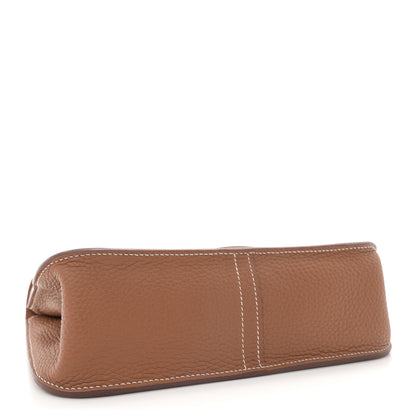 Hermes Taurillon Clemence Halzan 25 Gold 3 of 9