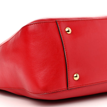 Fendi Vitello Glacier Small FF Tote Rosso Cardinale 9 of 10