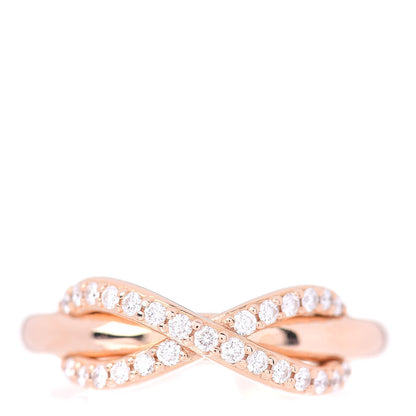Tiffany 18K Rose Gold Diamond Infinity Ring 47 4 1 of 5