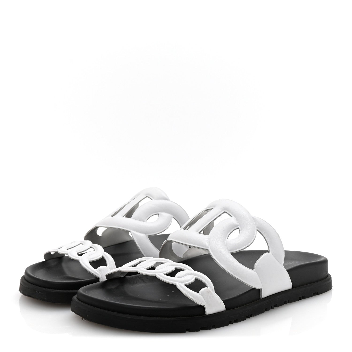 Hermes Nappa Womens Extra Sandals 38 White 4 of 10