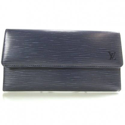 Louis Vuitton Epi Porte Tresor International Wallet Blue 1 of 7