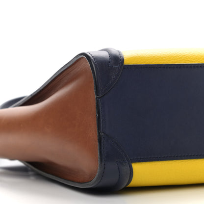 Celine Bullhide Calfskin Suede Tri-color Nano Luggage Multicolor 10 of 14