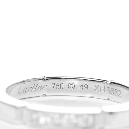 Cartier 18K White Gold Diamond Maillon Panthere Wedding Band Ring 49 5 4 of 4