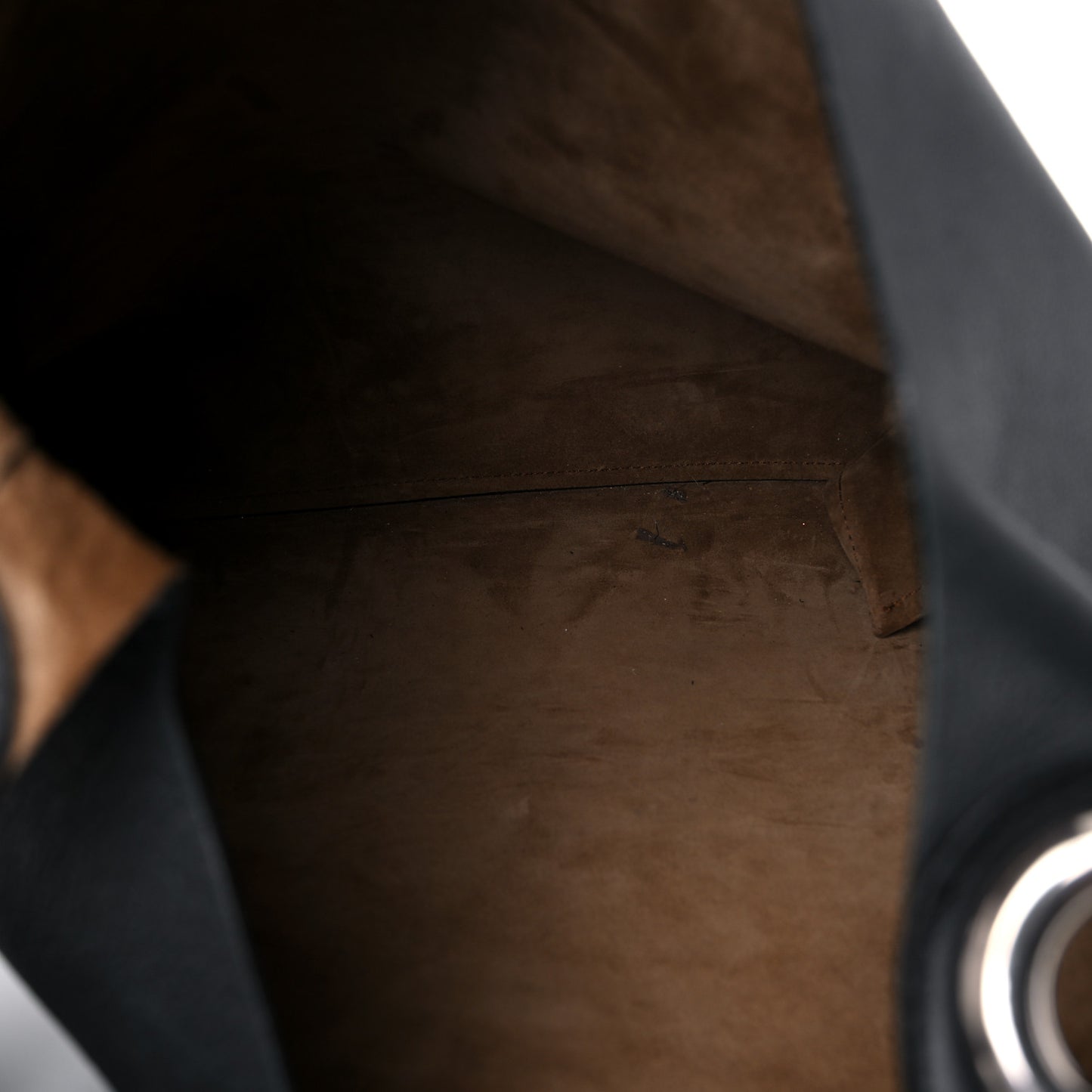 Calfskin Grommet Hobo Black