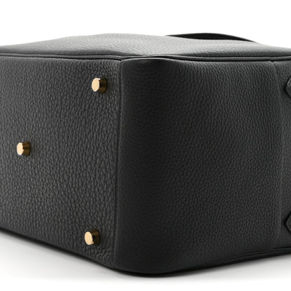 Hermes Taurillon Clemence Lindy 30 Black 10 of 11