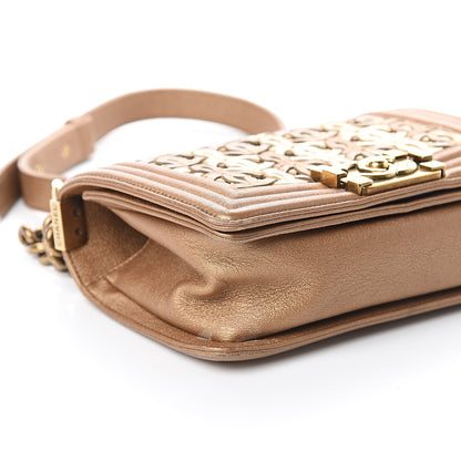 Chanel Metallic Lambskin Small Golden CC Boy Flap Gold 7 of 8
