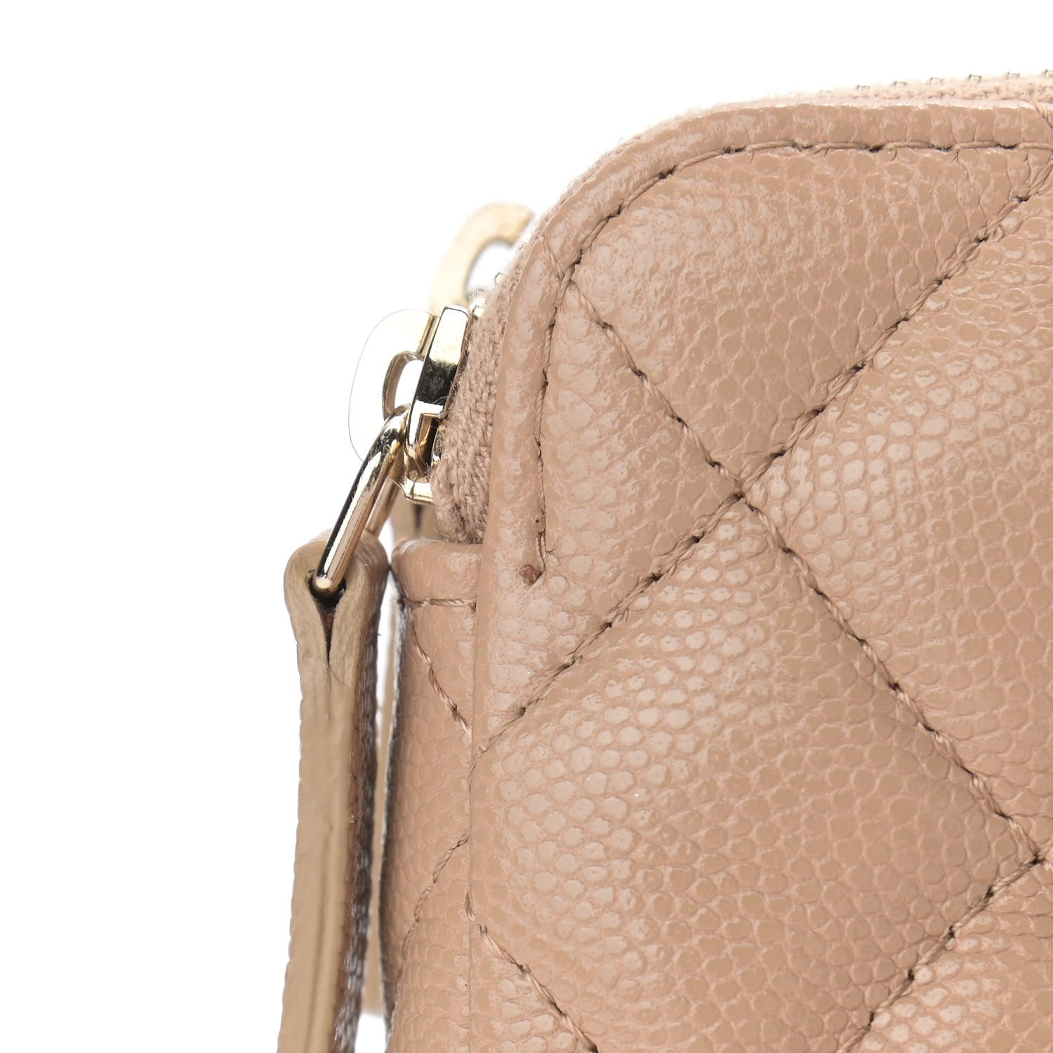 Chanel Caviar Quilted Small Clutch With Chain Beige 15 of 16
