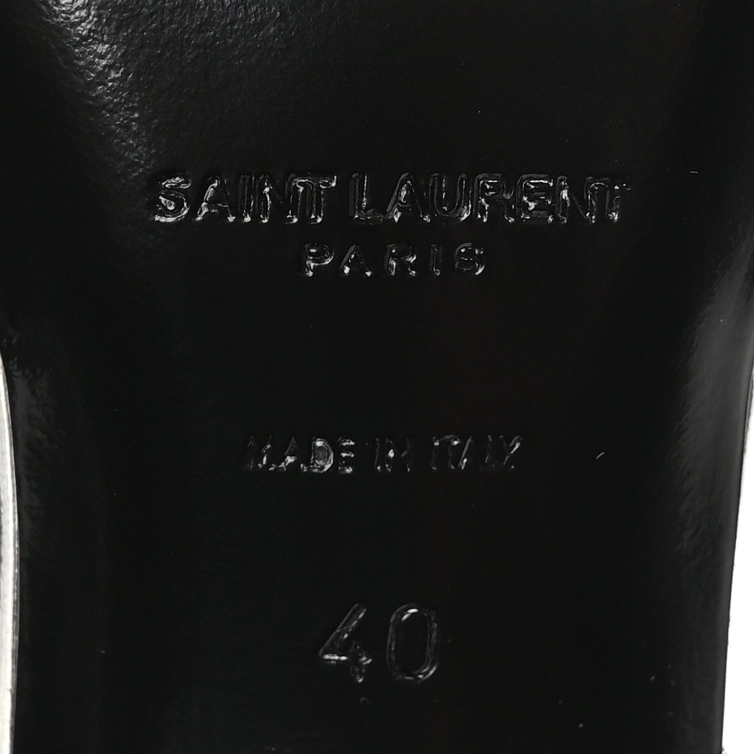 Saint Laurent Patent Tom 90 Dream Slingback Pumps 40 Argento 7 of 8