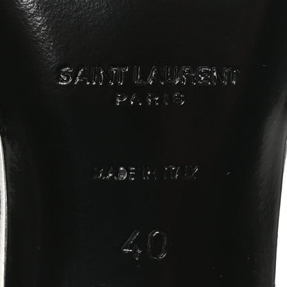 Saint Laurent Patent Tom 90 Dream Slingback Pumps 40 Argento 7 of 8
