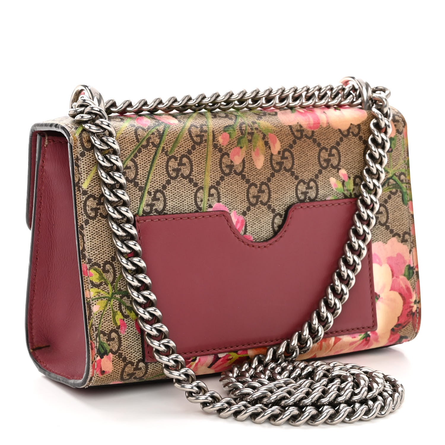 Gucci GG Supreme Monogram Blooms Small Padlock Shoulder Bag Beige Multicolor Dry Rose 3 of 12