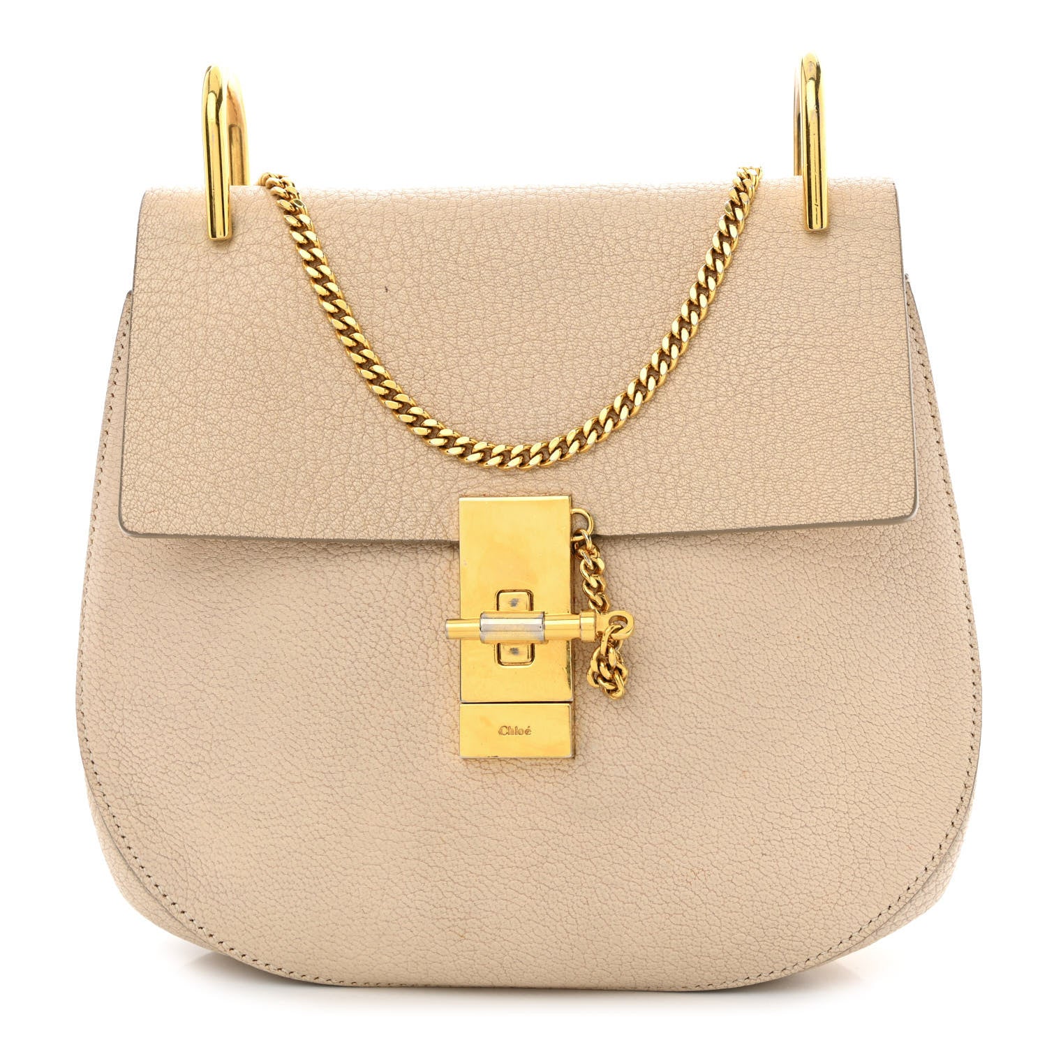 Chloe Grained Lambskin Mini Drew Shoulder Bag Abstract White 1 of 18
