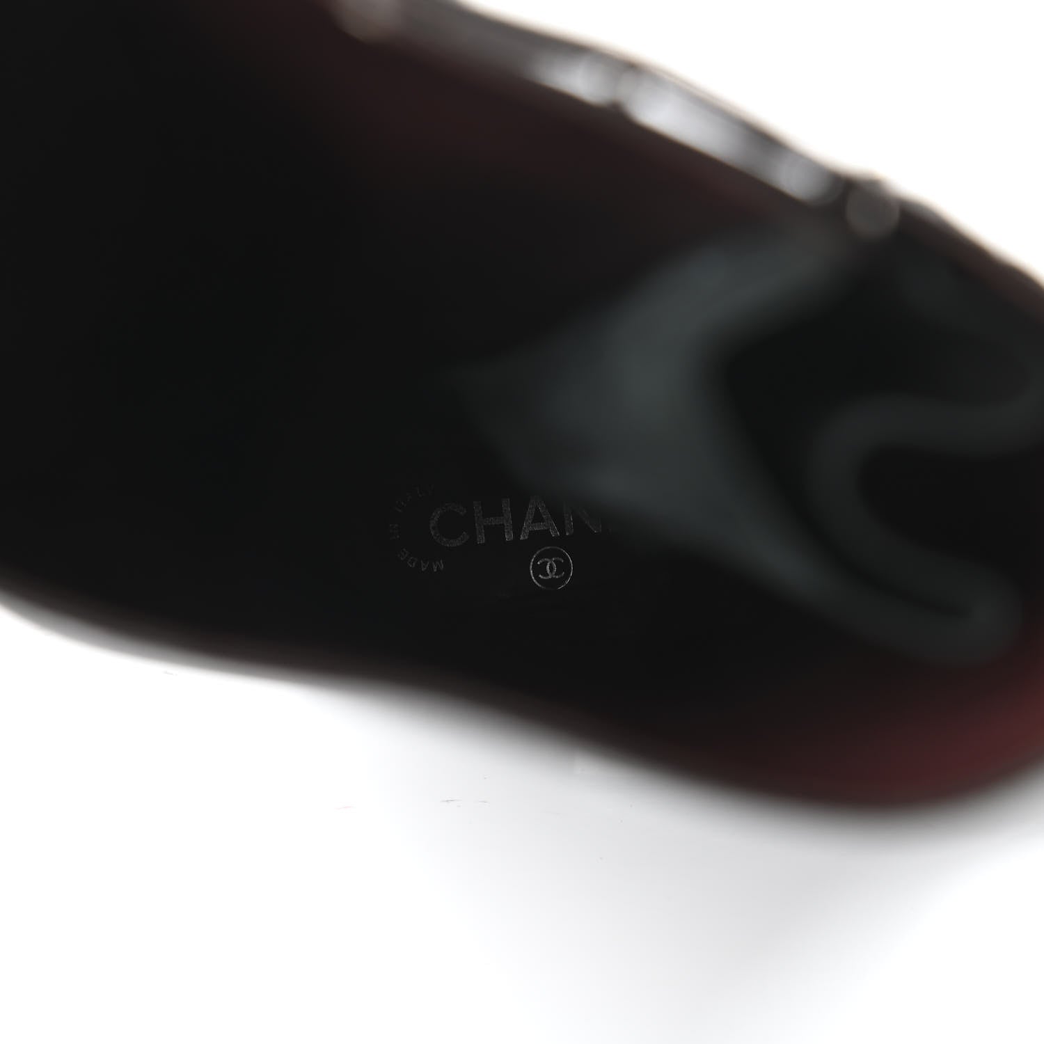 Chanel Grained Calfskin Zipper High Tall Boots 37.5 Black 7 of 8