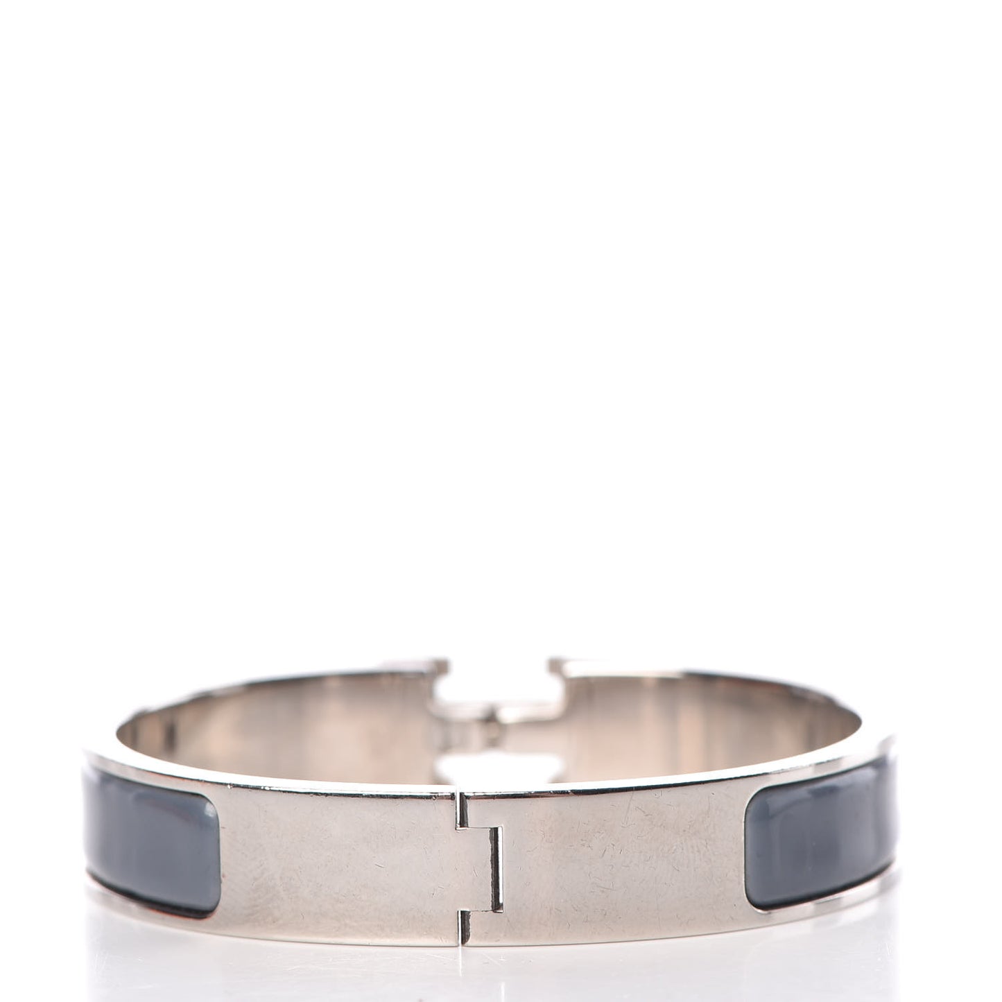 Enamel Narrow Clic Clac H Bracelet PM Slate
