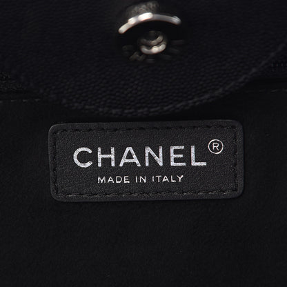 Chanel Caviar Medium Studded Deauville Tote Black 6 of 10