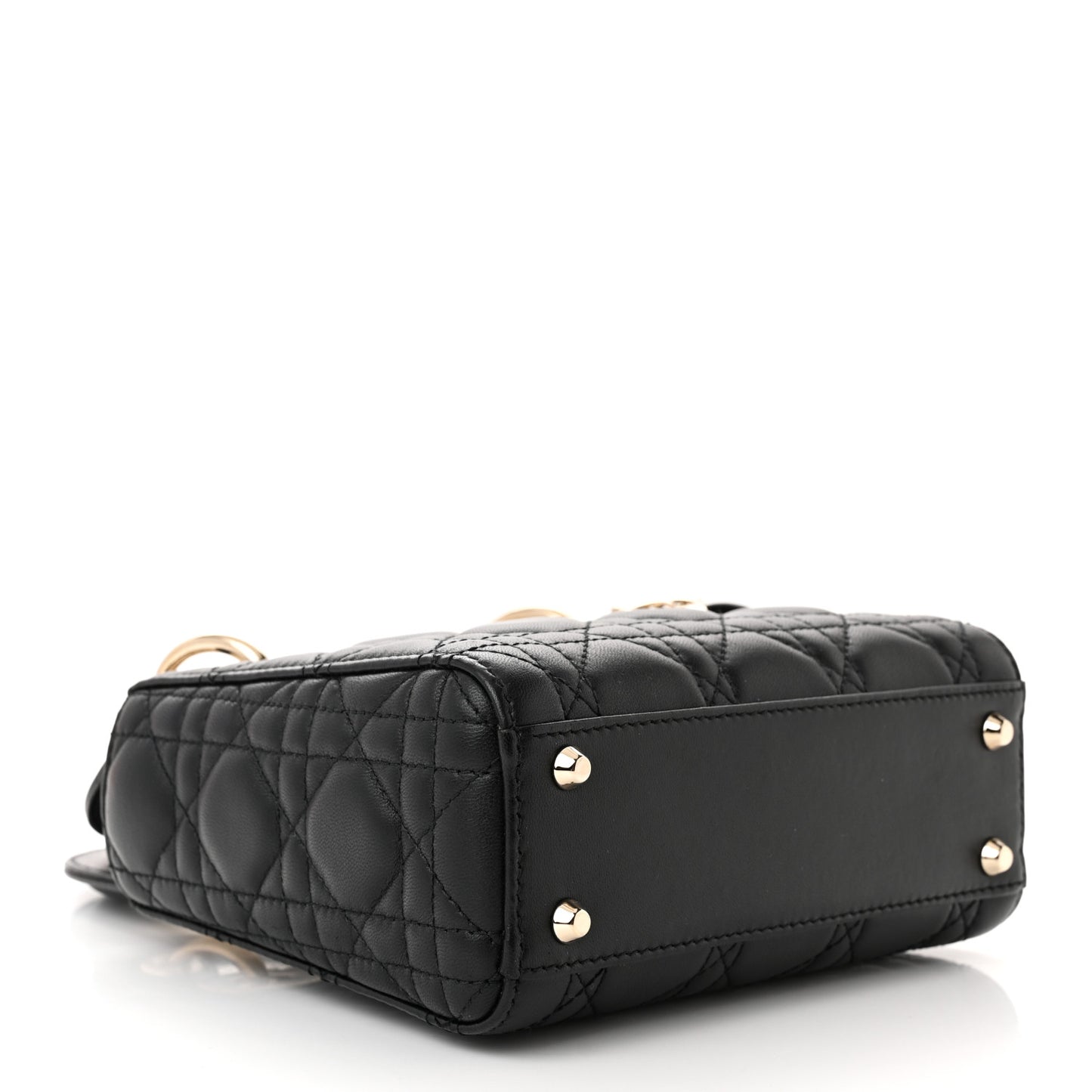 Lambskin Cannage Mini Lady Dior Black
