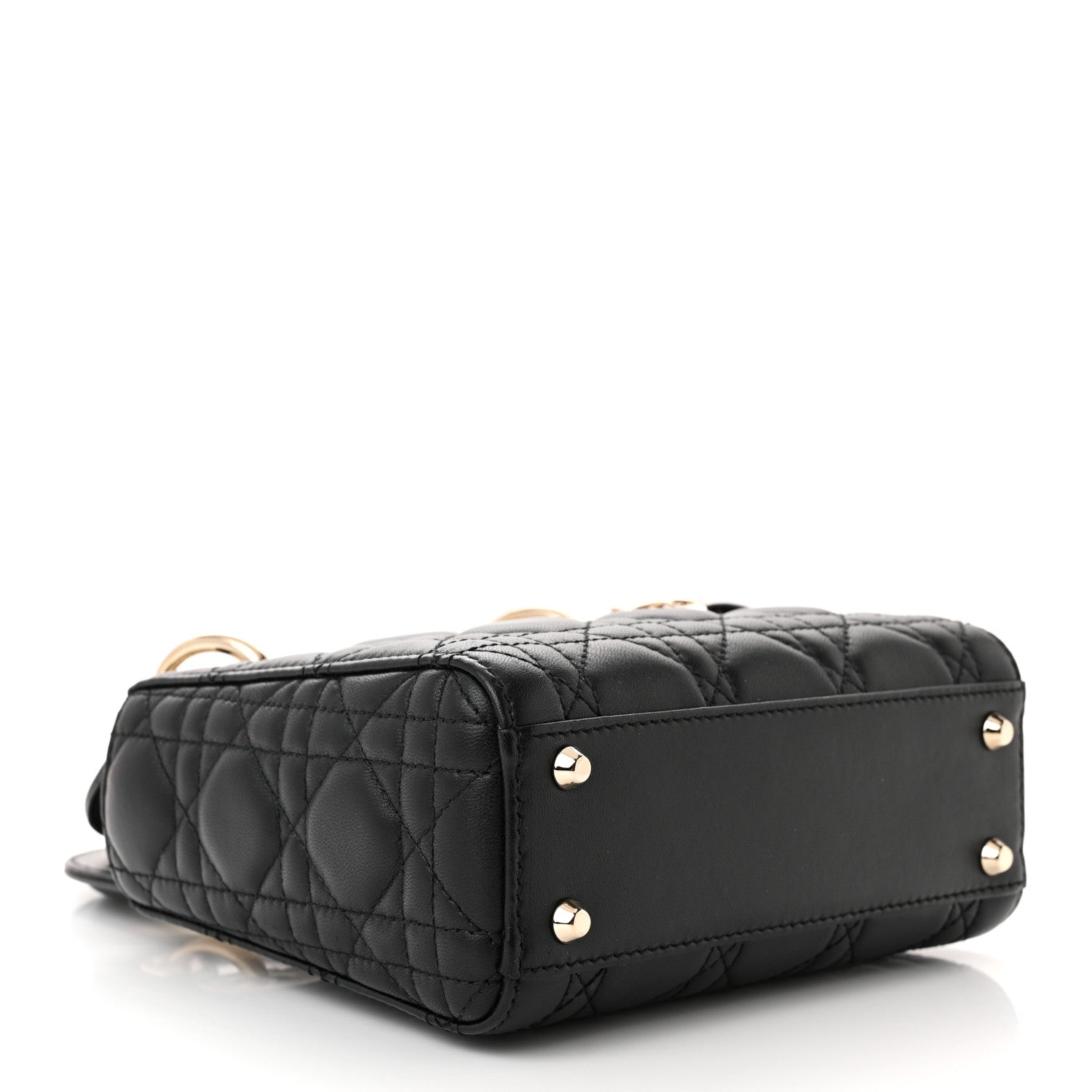Christian Dior Lambskin Cannage Mini Lady Dior Black 4 of 10