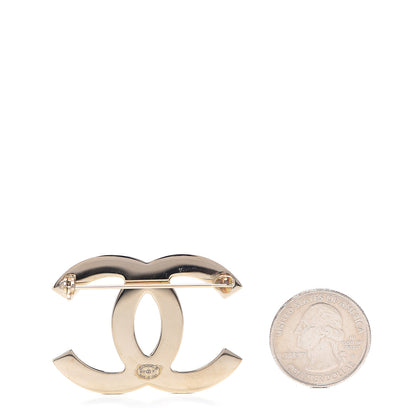 Chanel Metal CC Brooch Light Gold 2 of 4