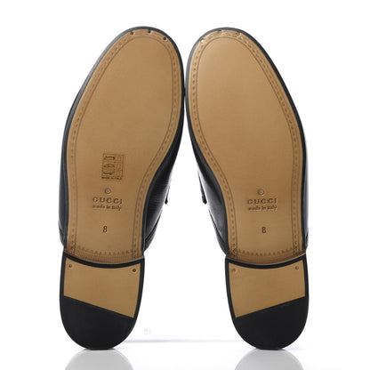 Gucci Goatskin Mens Horsebit Slippers 8 Black 5 of 10