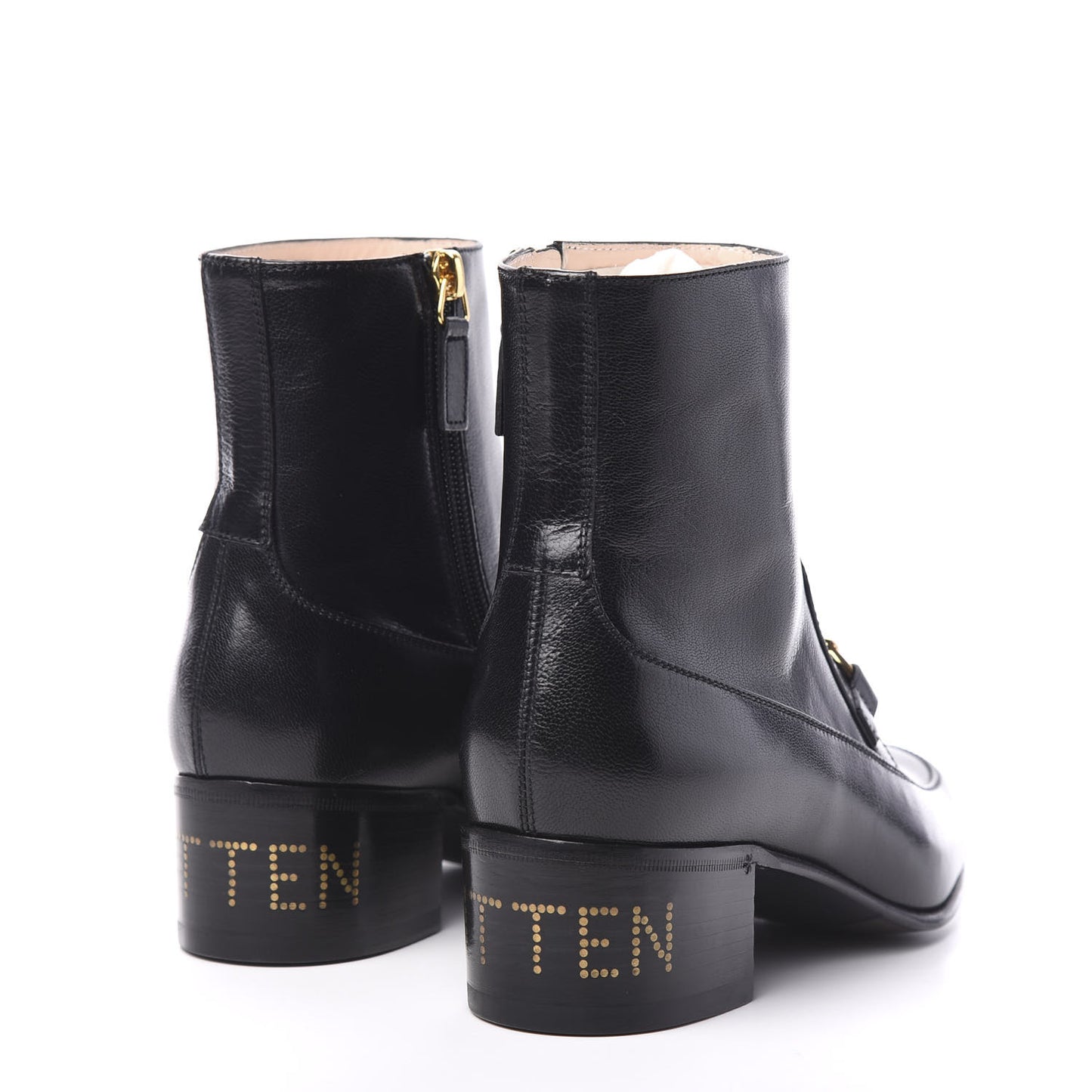 Calfskin Womens Ebal Horsebit Boots 38 Black