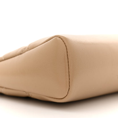 Chanel Shiny Crumpled Calfskin Quilted Mini 31 Shopping Bag Dark Beige 9 of 10