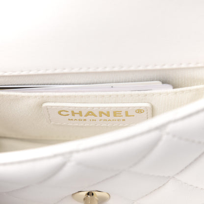 Chanel Lambskin Quilted Mini My Precious Waist Bag White 5 of 10
