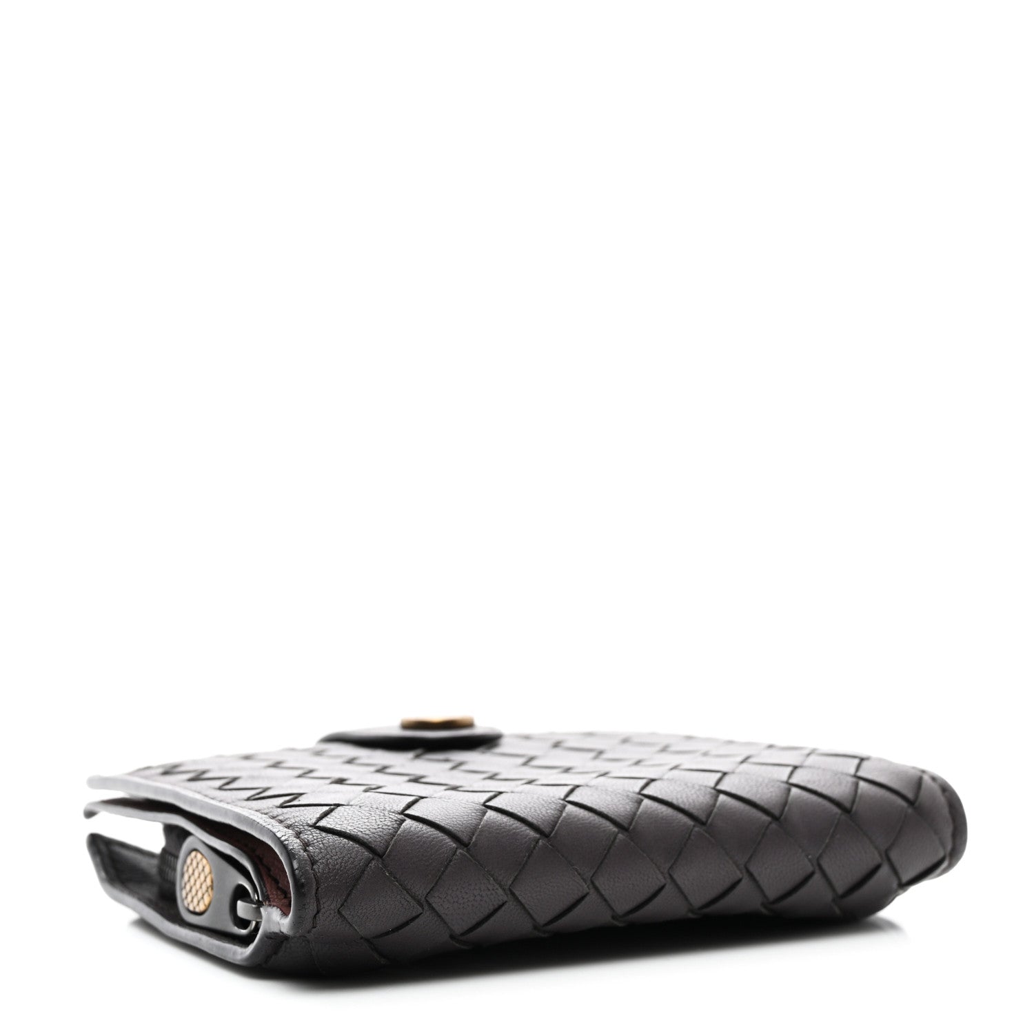 Bottega Veneta Nappa Intrecciato French Compact Wallet Grape 4 of 7