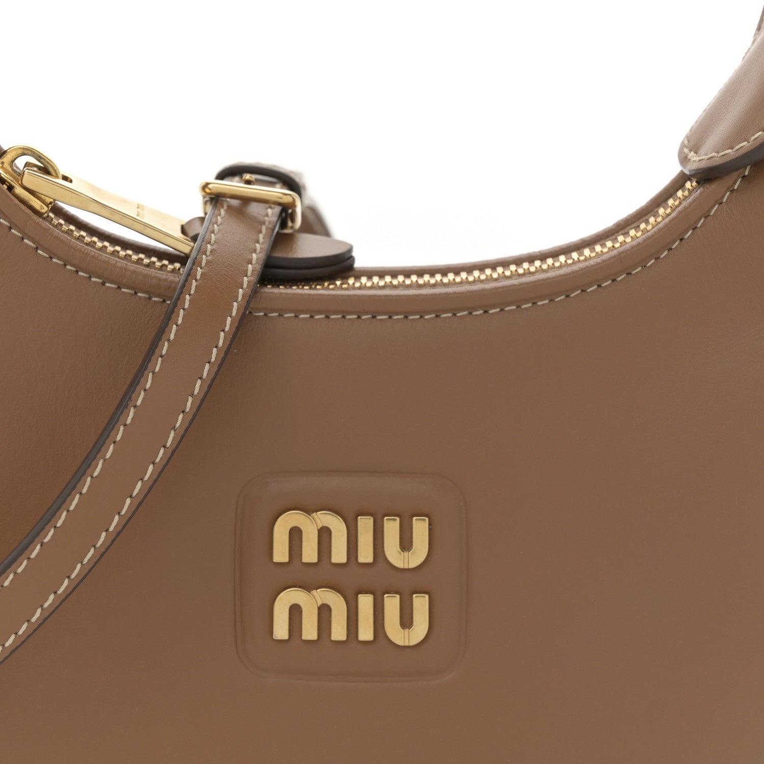 Miu Miu Nappa Mini Wander Hobo Caramel 1762138 – FASHIONPHILE