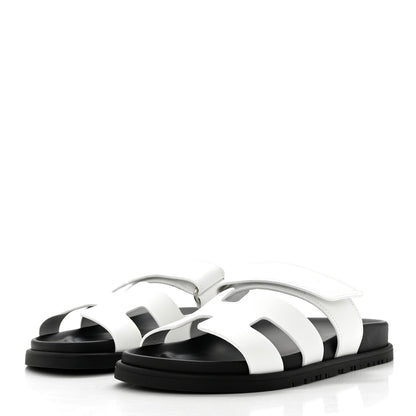 Hermes Calfskin Womens Chypre Sandals 36.5 White 3 of 9