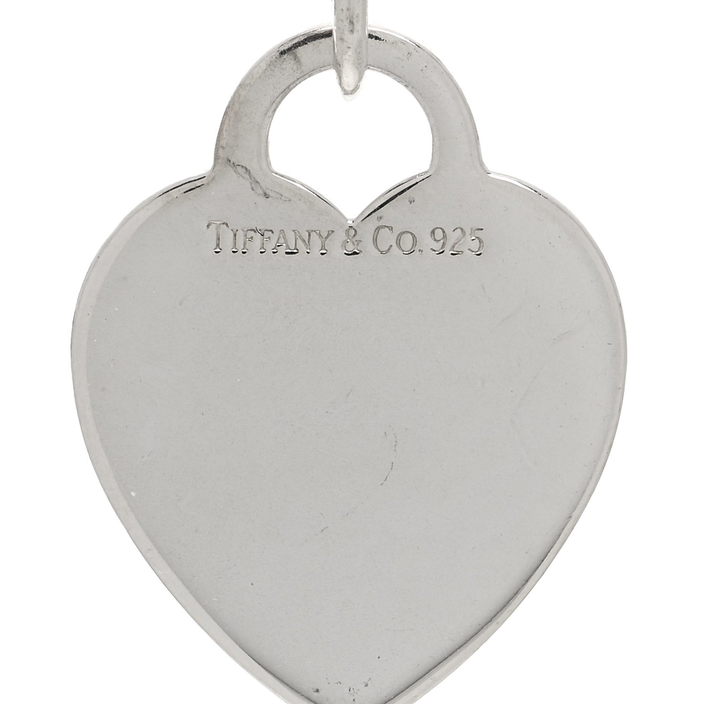Sterling Silver Heart Tag Charm Bracelet