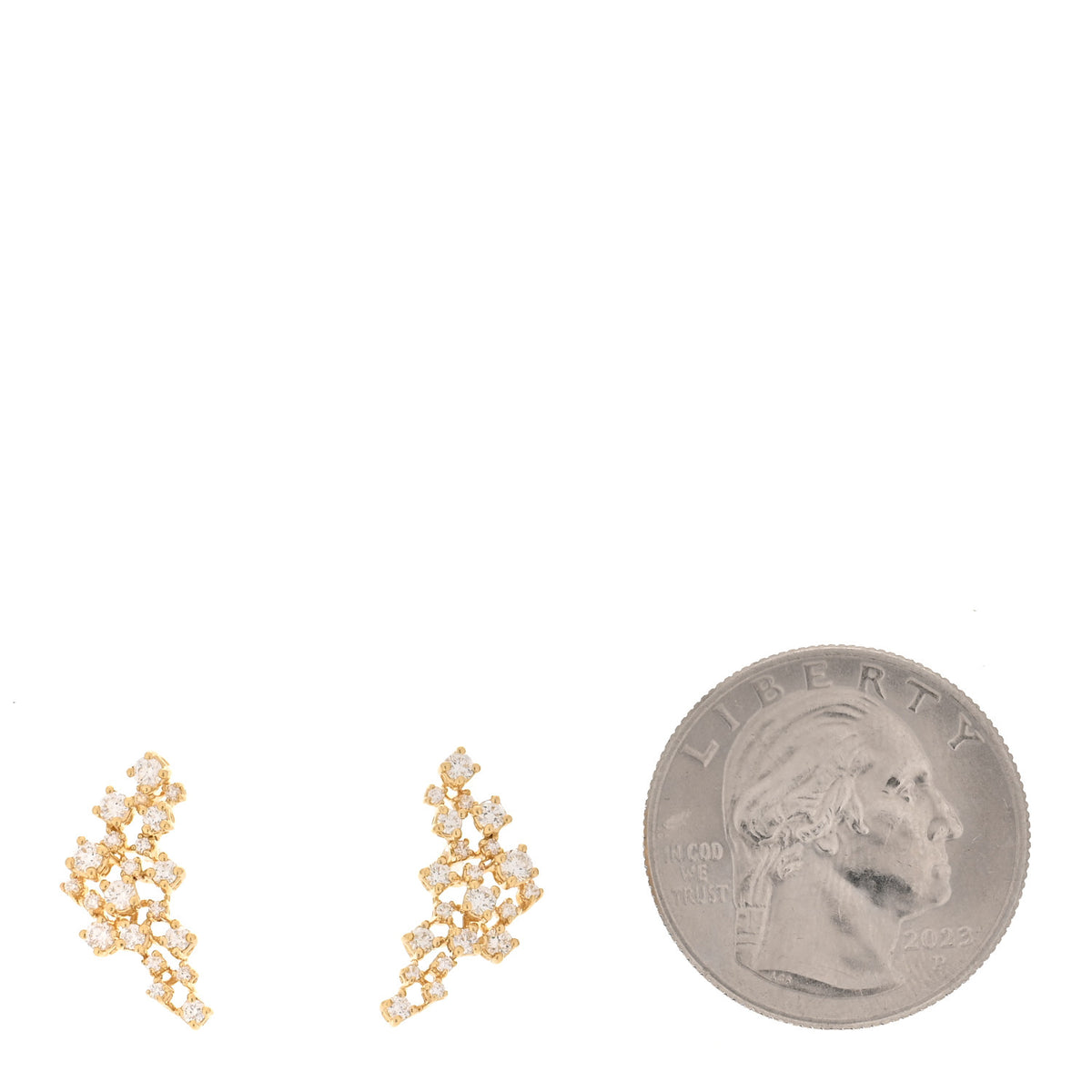 Damiani 18K Yellow Gold Diamond Mimosa Earrings 2 of 6