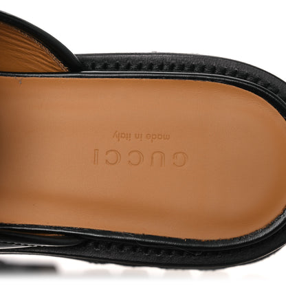 Gucci Cordovan Lux Womens Sylke Horsebit Platform Mules 37 Black 9 of 12
