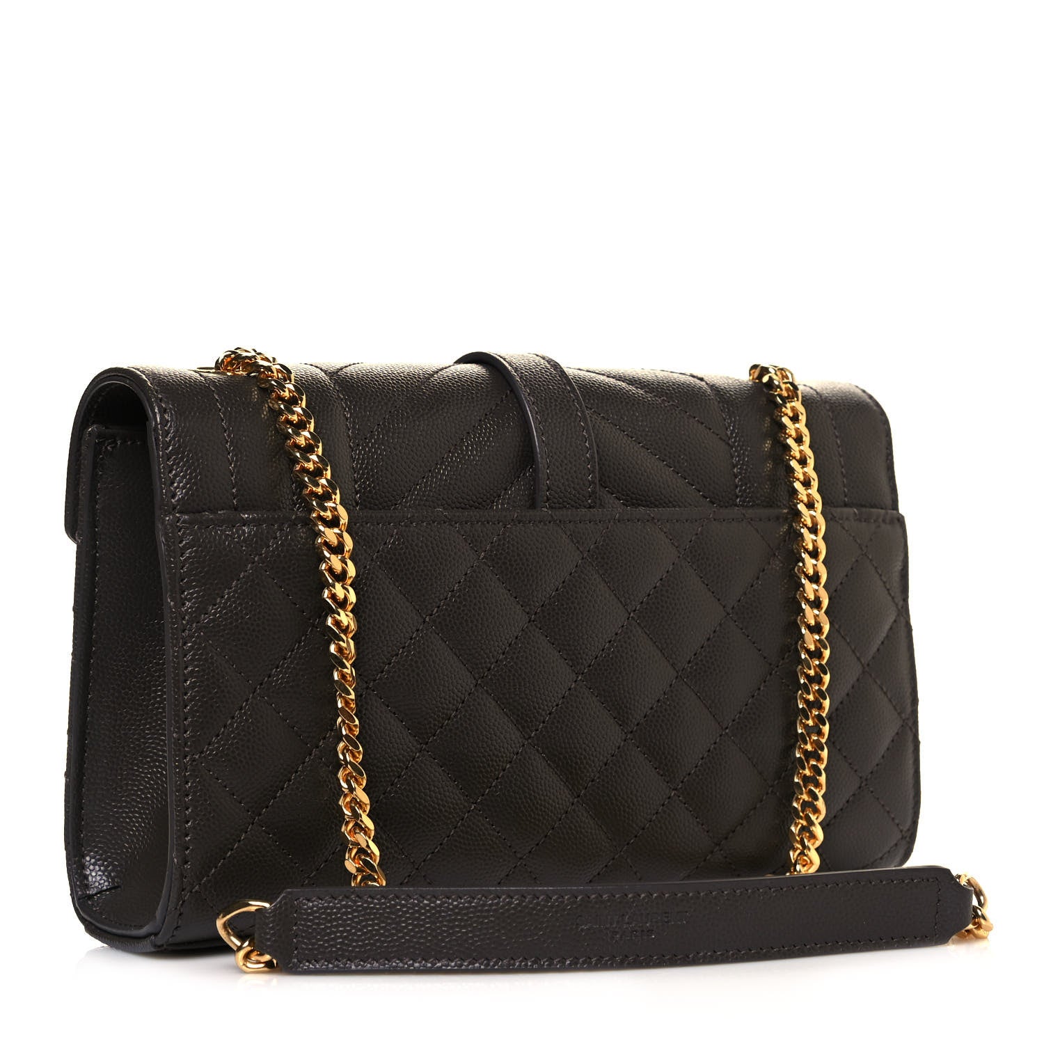 Saint Laurent Grain De Poudre Textured Mixed Matelasse Triquilt Small Monogram Satchel Pebble 2 of 13