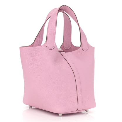 Hermes Taurillon Clemence Picotin Lock 18 PM Mauve Sylvestre 3 of 11