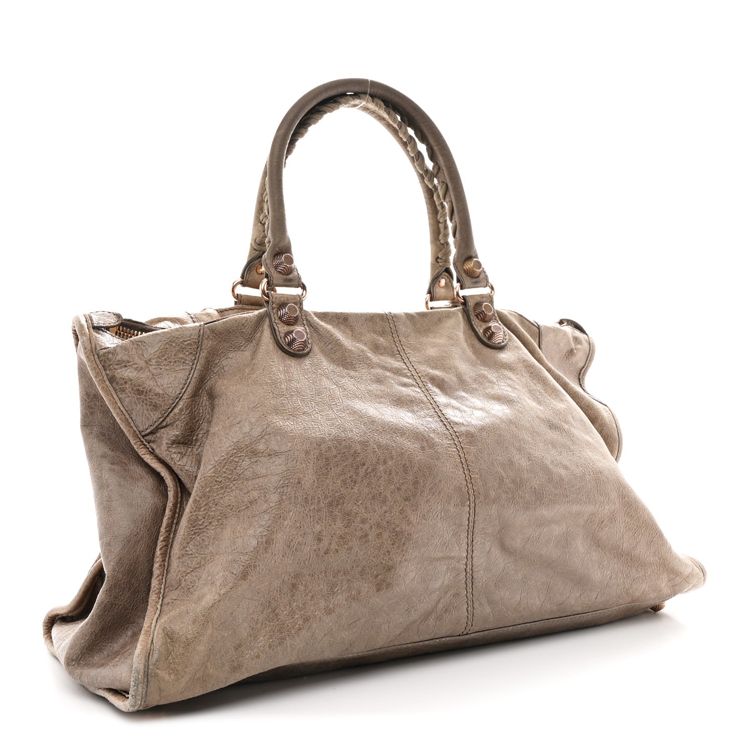 Balenciaga Agneau Giant 12 Rose Gold Hardware Work Gris Poivre