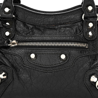 Balenciaga Agneau Classic Silver Hardware Mini City Black 8 of 13