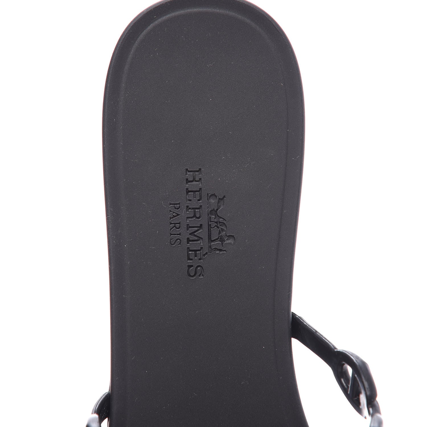 Hermes Rubber Chaine d'Ancre Rivage Sandals 37 Black 8 of 10