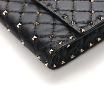 Valentino Garavani Nappa Rockstud Spike Wallet on Chain Black 10 of 11