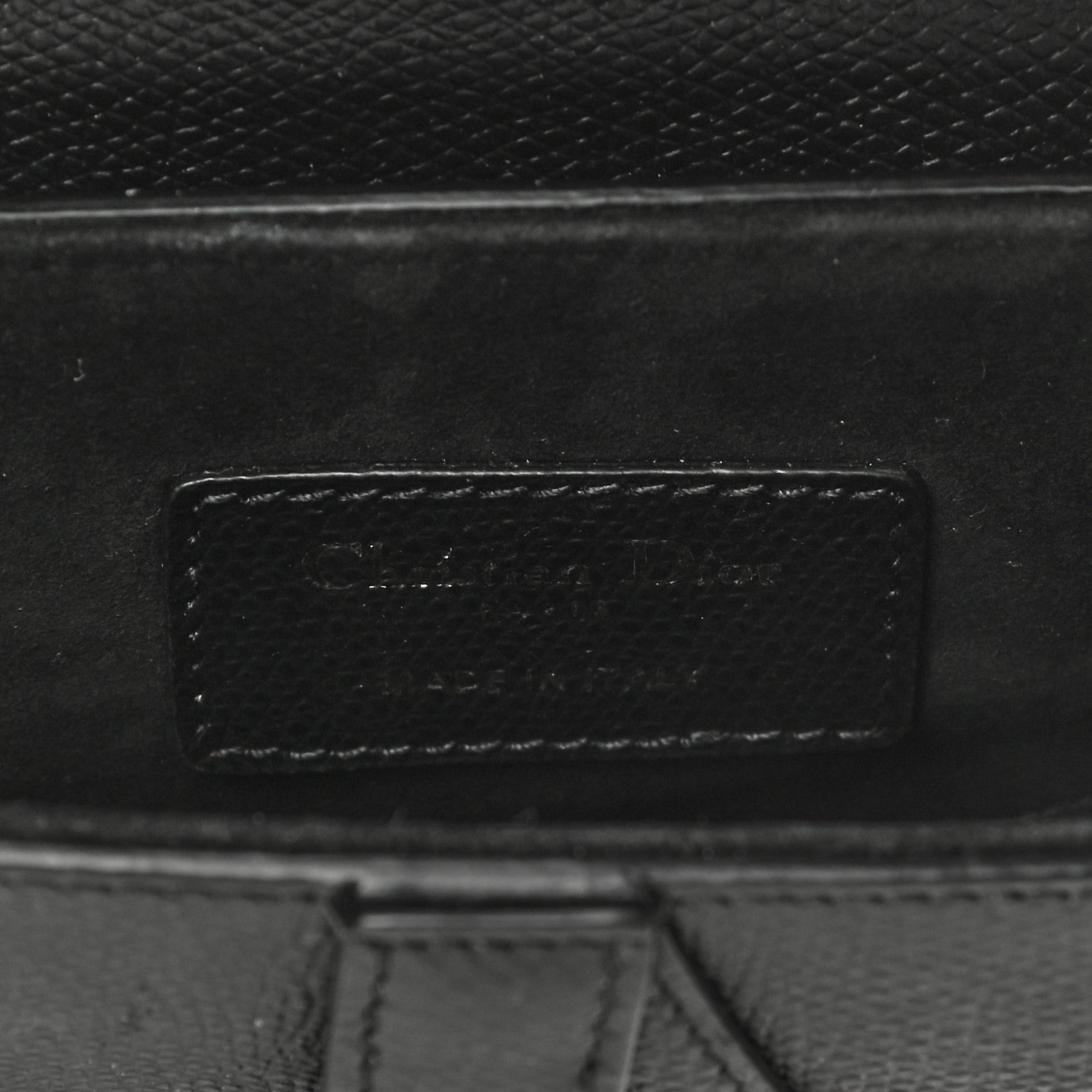 Christian Dior Grained Calfskin Mini Saddle Bag Black 5 of 16