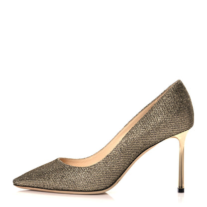 Jimmy Choo Glitter Fabric Romy 85 Pumps 36.5 Light Bronze 1 of 11