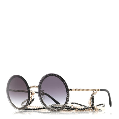 Chanel Round Chain Sunglasses 4245 Gold 1 of 6
