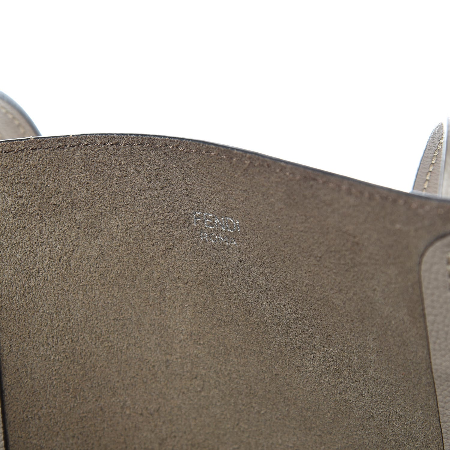 Fendi Vitello Vienna Enamel F is Fendi Shopping Tote Tortora Taupe 9 of 11