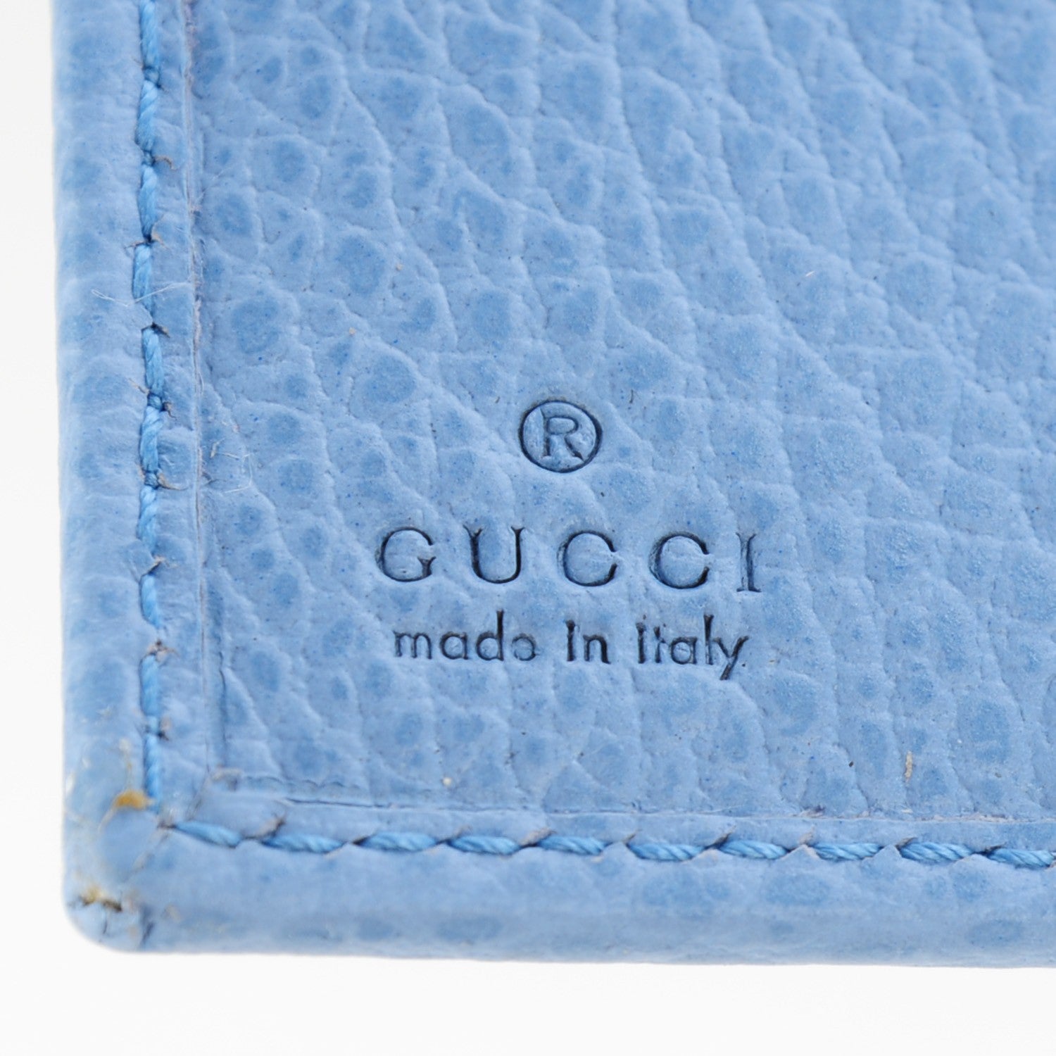 Gucci Dollar Calfskin Swing French Flap Wallet Mineral Blue 8 of 8