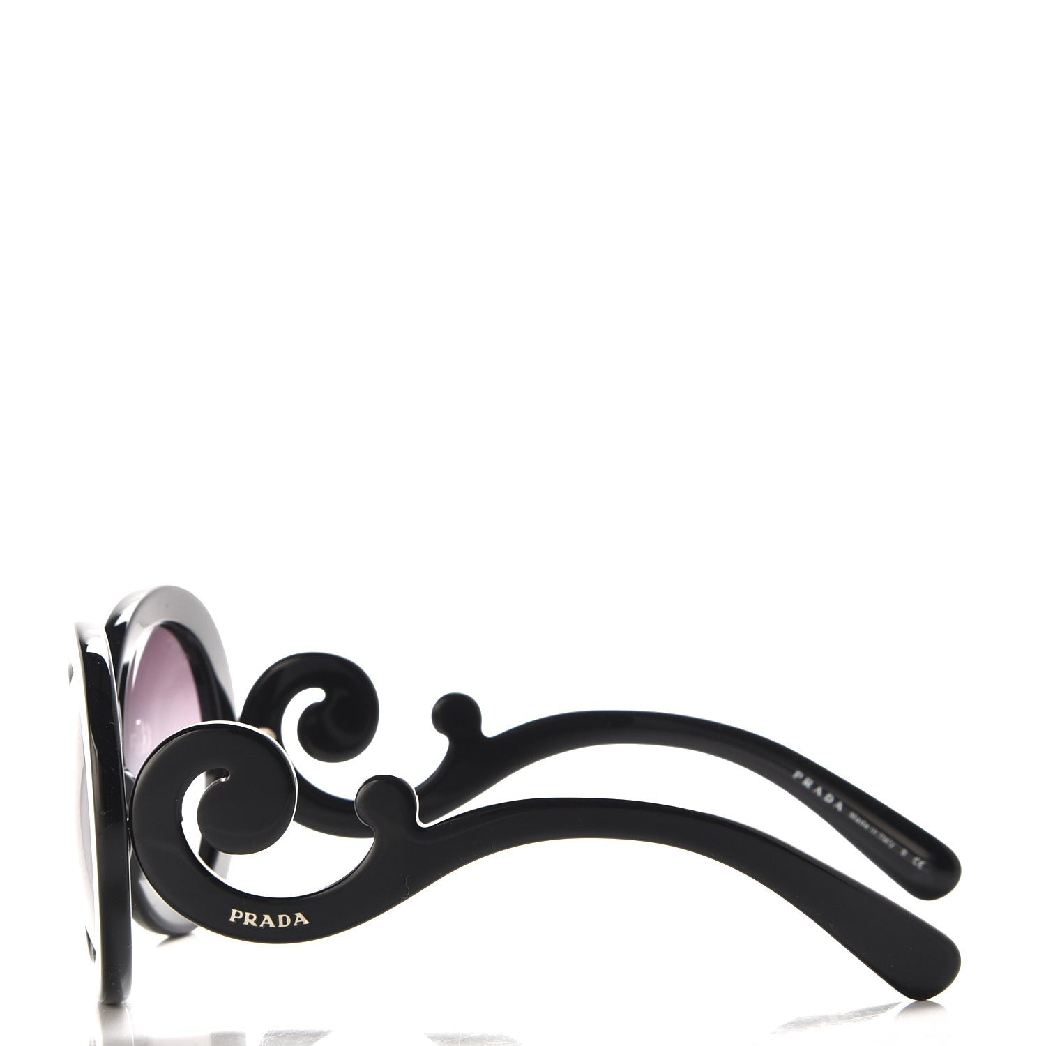 Prada Baroque Sunglasses SPR 27N Black 3 of 7