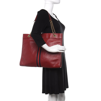 Gucci Calfskin Large Rajah Chain Tote Romantic Cherry 2 of 10