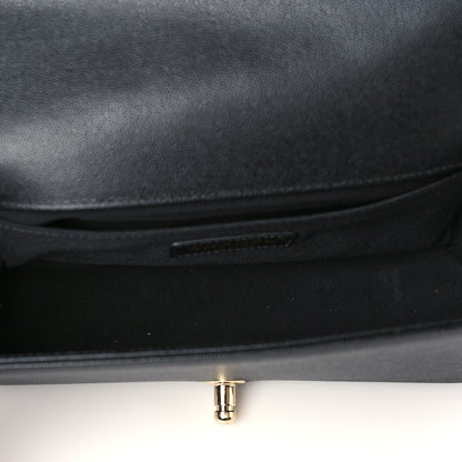 Chanel Caviar Chevron Quilted Medium Boy Flap Black 4 of 7
