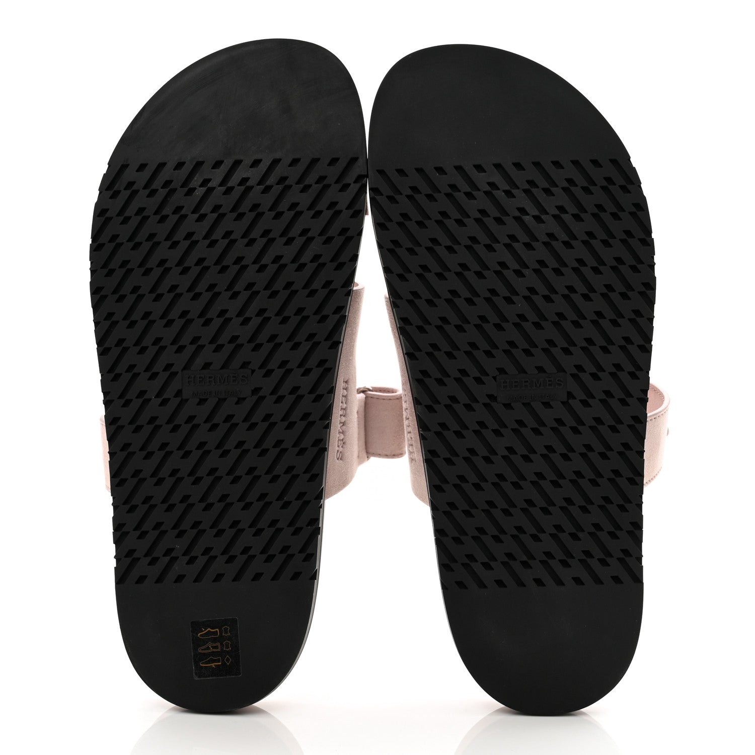 Hermes Suede Goatskin Womens Chypre Sandals 39 Rose Porcelaine 5 of 9