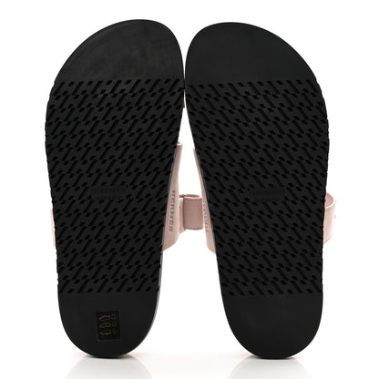 Hermes Suede Goatskin Womens Chypre Sandals 39 Rose Porcelaine 5 of 9